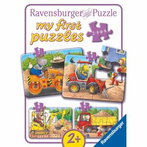 Barnpussel – Construction Site Animals 2/4/6/8 bitar