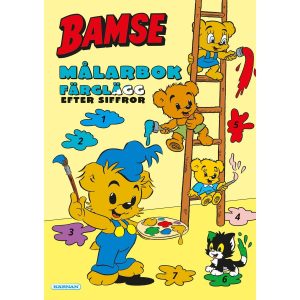 Målarbok – Bamse Färglägg med siffror