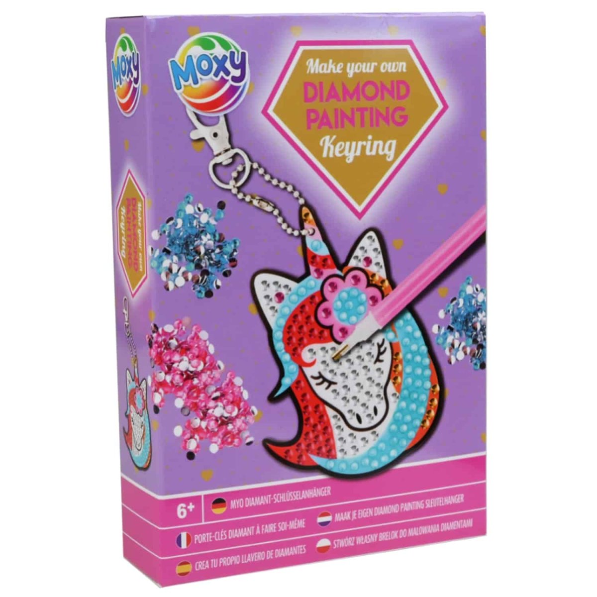 Pyssel – Diamond Painting Nyckelring Enhörning - Bild 2