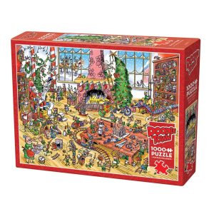 Pussel – Doodle town, Elves at work, 1000 bitar