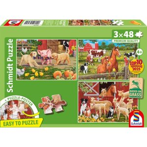 Barnpussel – Animals on the farm 3×48 bitar