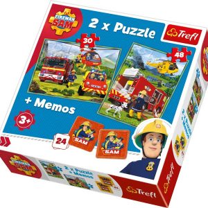 2 Pussel + Memo – Brandman Sam, 30 & 48 Bitar