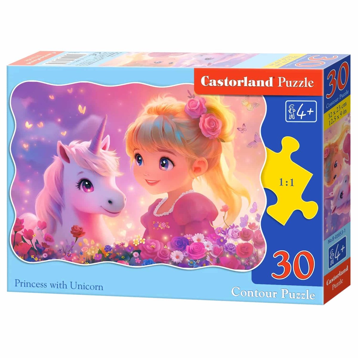 Barnpussel – Enhörning och prinsessa 30 bitar XL - Bild 2
