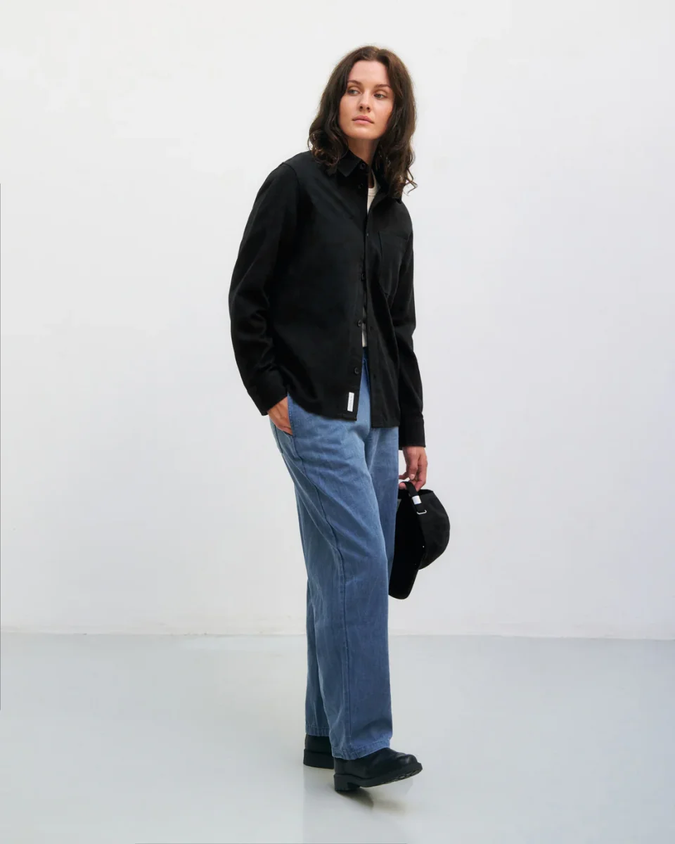 Flannel Casual Shirt True Black - Bild 3