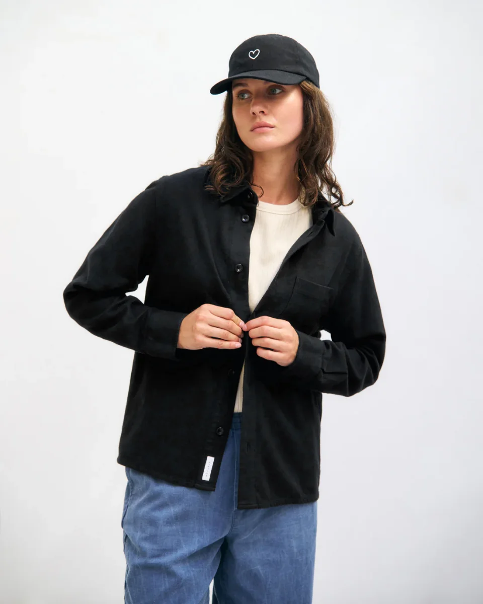 Flannel Casual Shirt True Black - Bild 4