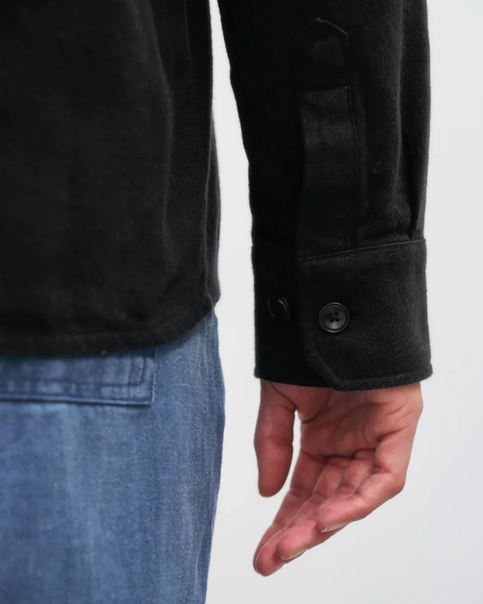 Flannel Casual Shirt True Black - Bild 7