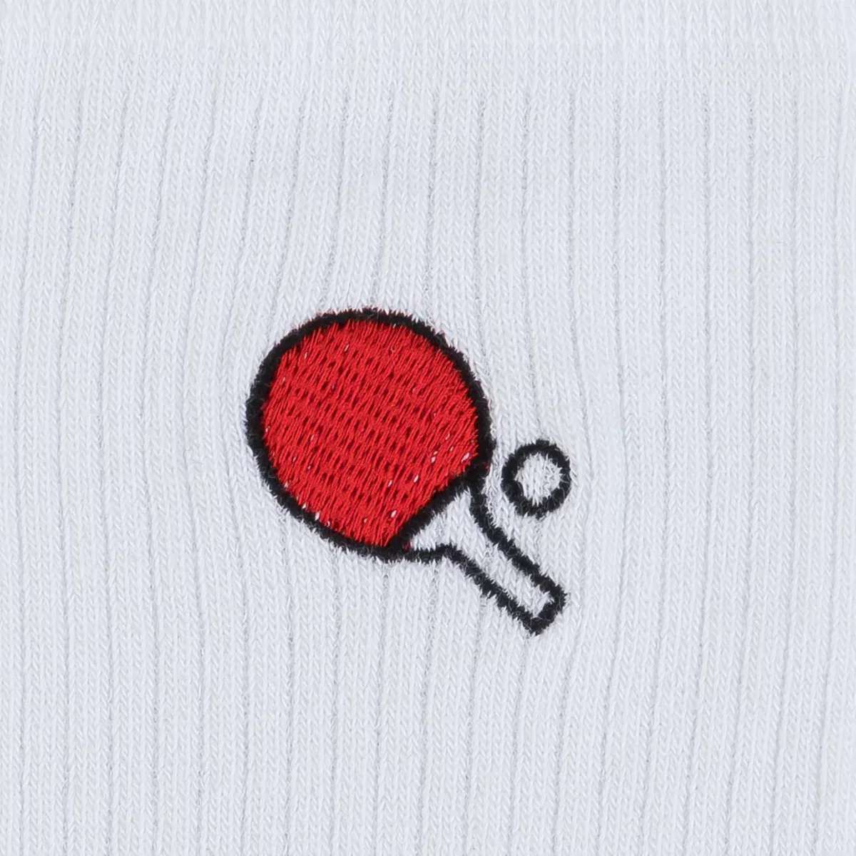 1-pack Ribbed Socks Embroidery Pingpong - Bild 3