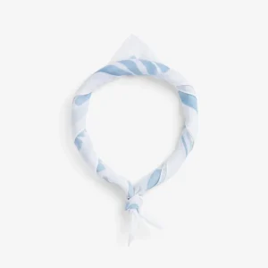 Neckerchief Striped Organic Cotton Natural White
