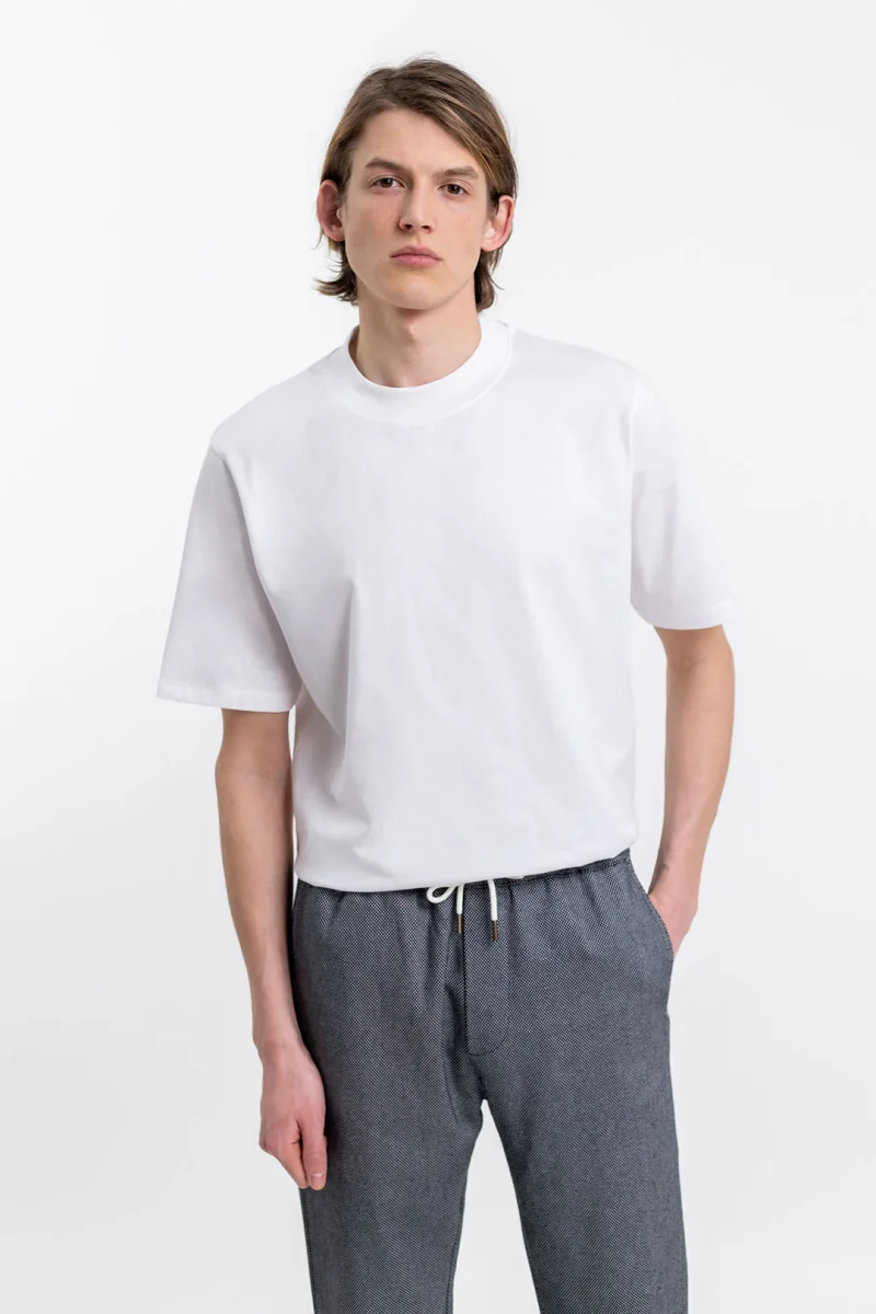 Big Collar Organic Cotton T-shirt White - ROTHOLZ - Bild 8