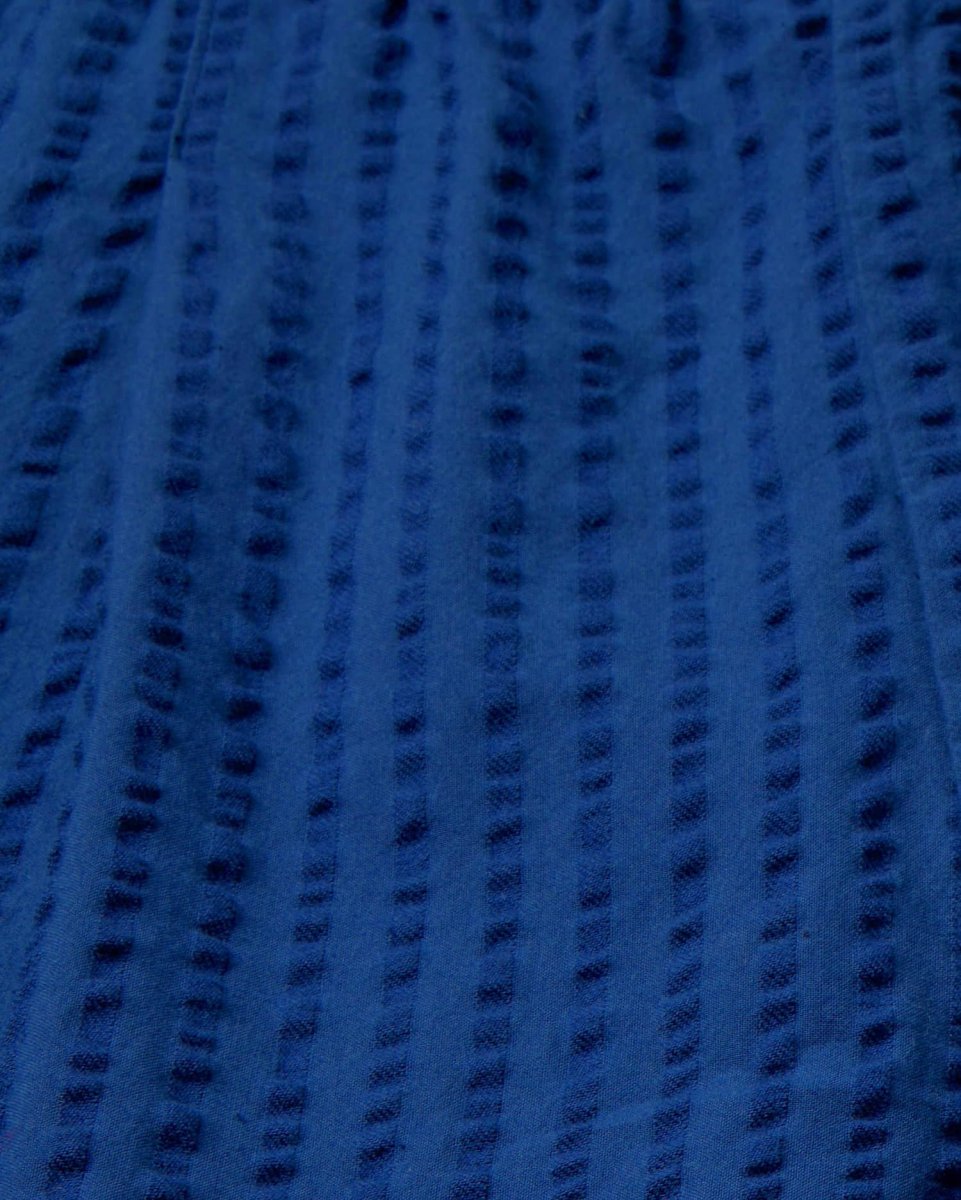 Luc Seersucker Loose Pants Blue Cobalt - Bild 4