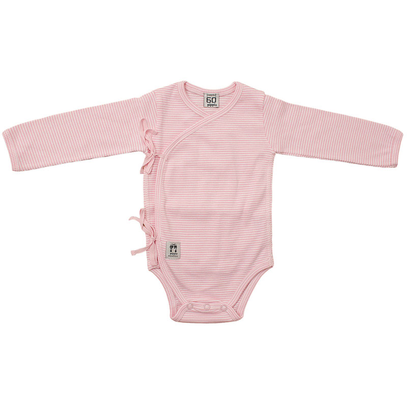 Body med knytband Rosa Ribbad 40-80 cl - Bild 2