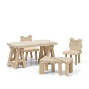 Lundby Dockskåpsmöbler Rea DIY Set Bord Stolar