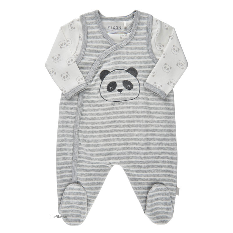Babykläder Velour Set Bebis – Panda