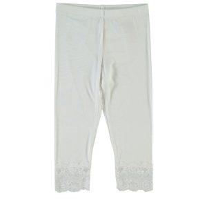 Rea Leggings Barn Vit med Spets 128 cl – Capri