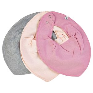Pippi Dregglis Rosa 3-pack / Pippi Drybib