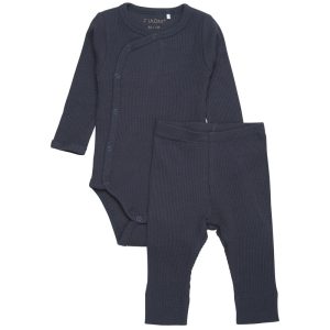 Prematurkläder Set Body Byxor 44 cl – Marinblå