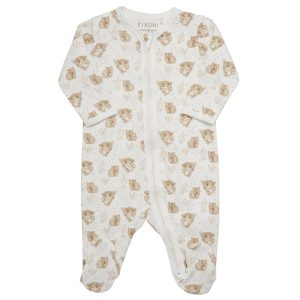Pyjamas Prematur Dubbel Dragkedja 44 cl Vit