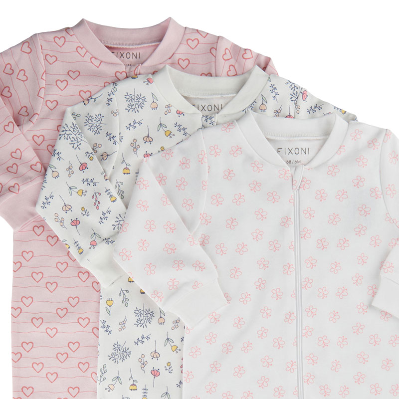 Pyjamas med Dubbel Dragkedja Fötter 86-104 cl Rosa - Bild 3
