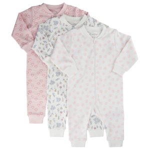 Pyjamas utan fötter Dragkedja Dubbel 80-104 cl – Rosa
