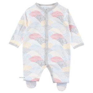 Baby Pyjamas med fot Retro Mönster