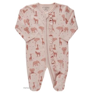 Fixoni Prematurkläder Pyjamas Dubbel Dragkedja 44 cl Rosa