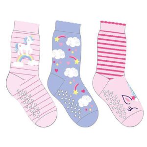 Halksockar Barn Storlek 19/21 Rosa Mönstrade 3-pack