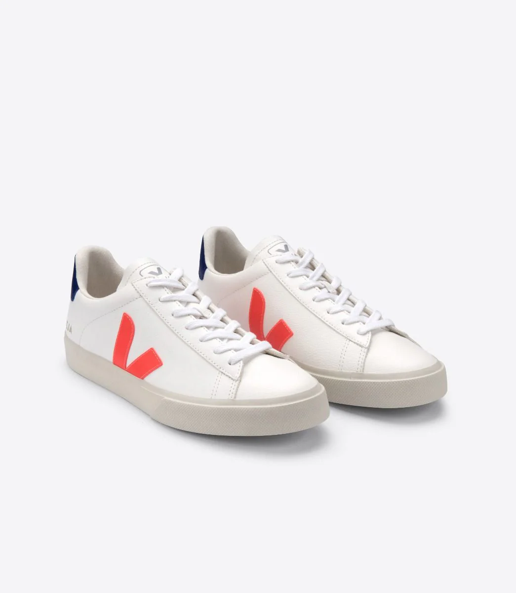 Campo Chromefree Leather White Orange Fluo - Men´s - VEJA - Bild 3
